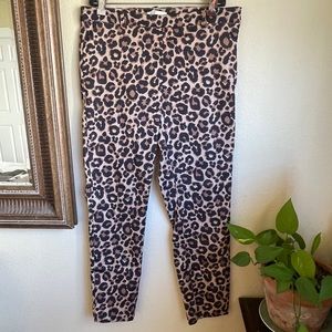 H&M High Rise Cheetah Print Pants